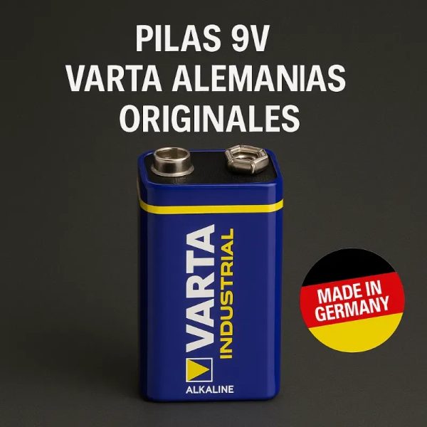 Pilas 9V Varta Alemanas ORIGINALES (1 Unidad)