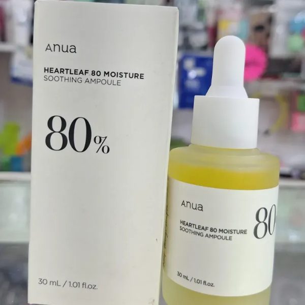Ampolla calmante hidratante con 80 % de hojas de corazón de Anua