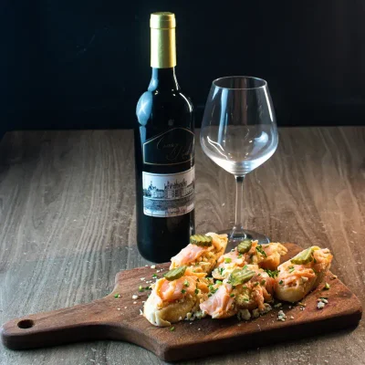 Tostadas con Salmon Ahumado