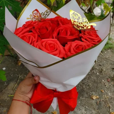 Ramos rosas eternas rojo