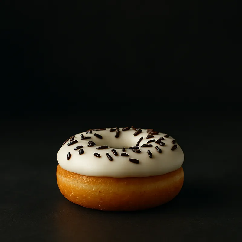 Mini Donas con Cobertura de Chocolate Blanco