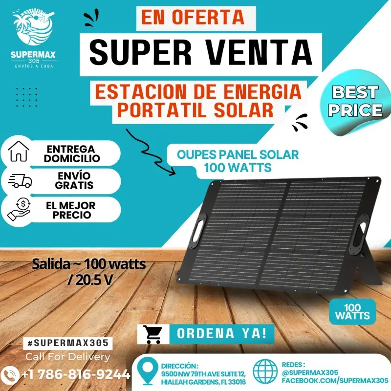 Oupes Panel Solar 100 watts