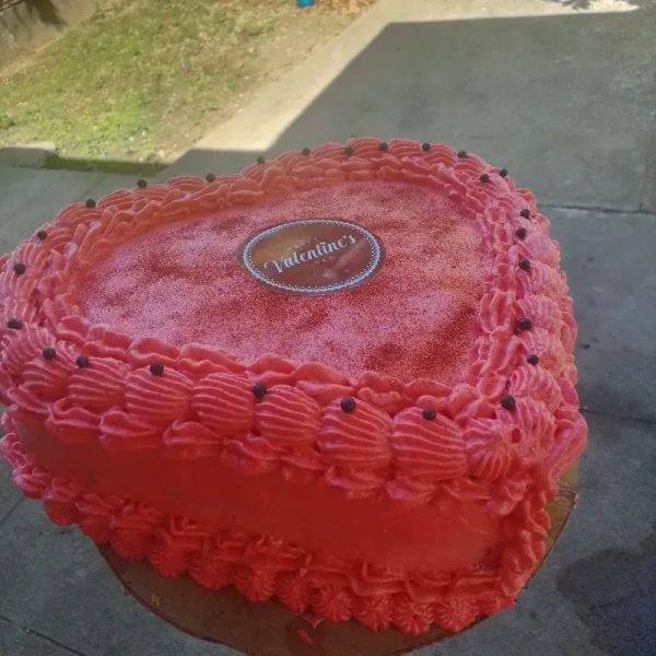 Cake sencillo en forma de ❤️