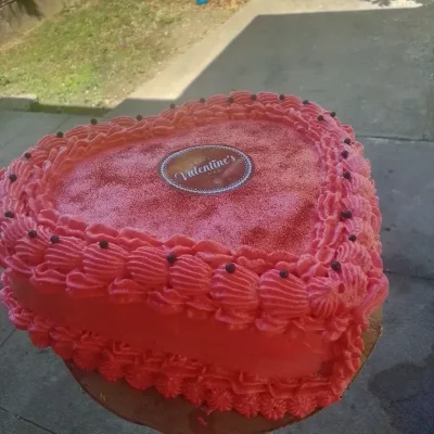 Cake sencillo en forma de ❤️