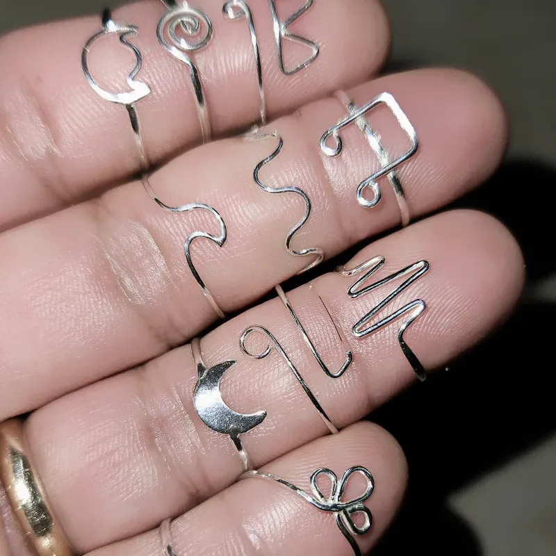 Anillos falange de plata 925