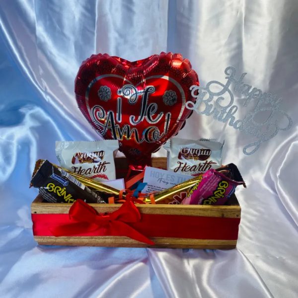 Caja de madera con candy