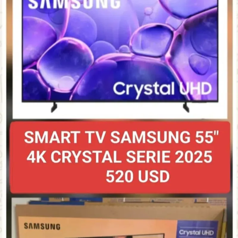 Smart TV 4K Crystal UHD Marca SAMSUNG 55" pulgadas 520 USD