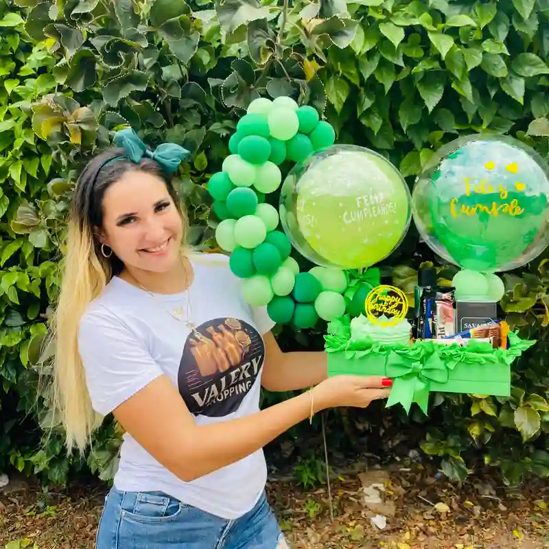 Regalo color verde con minikake