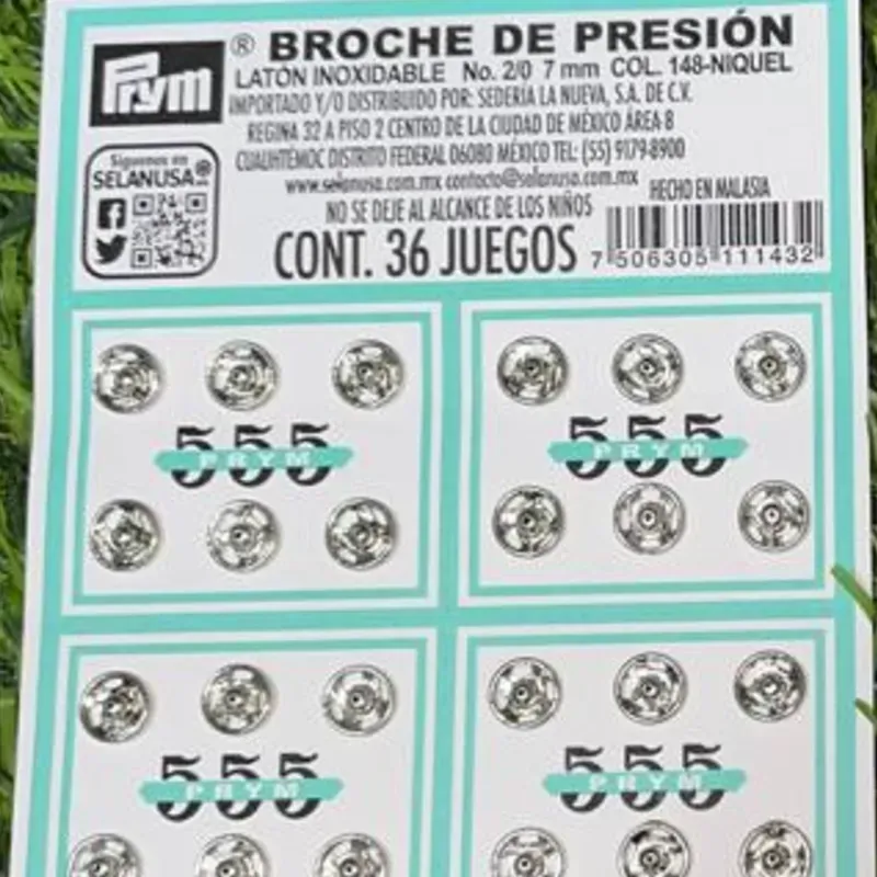 Broches de presión