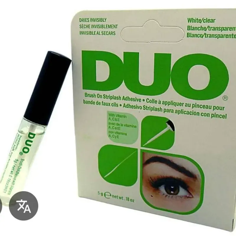 Pega transparente para pestañas