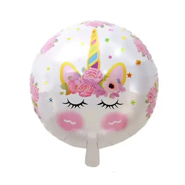 Globo redondo de unicornio de 18" 03