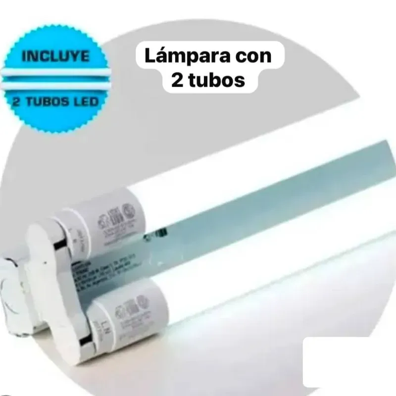 Lámpara con dos Tubos 20 was
