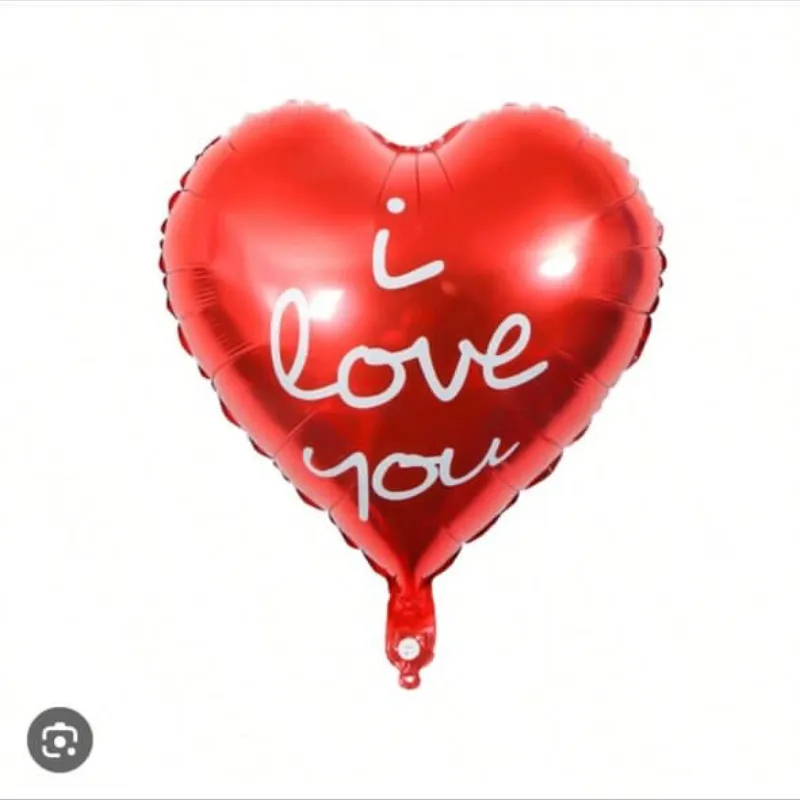 Globo metálico en forma de corazón