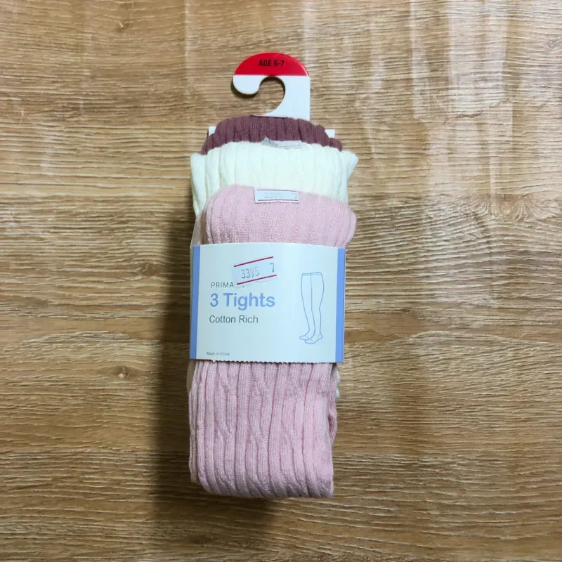 Medias pantis de algodón color rosado