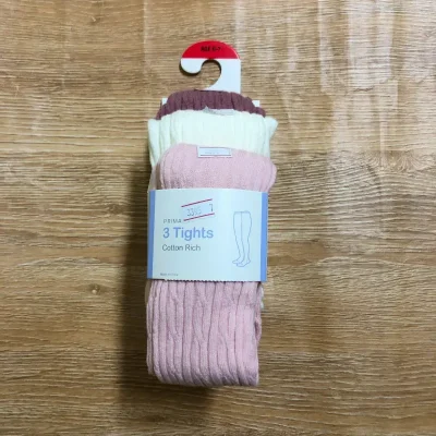 Medias pantis de algodón color rosado