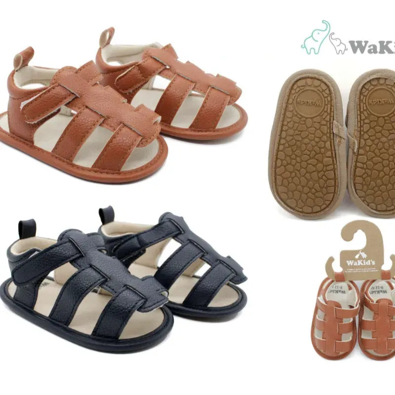 Set de Sandalias Infantiles Marrón/Negro