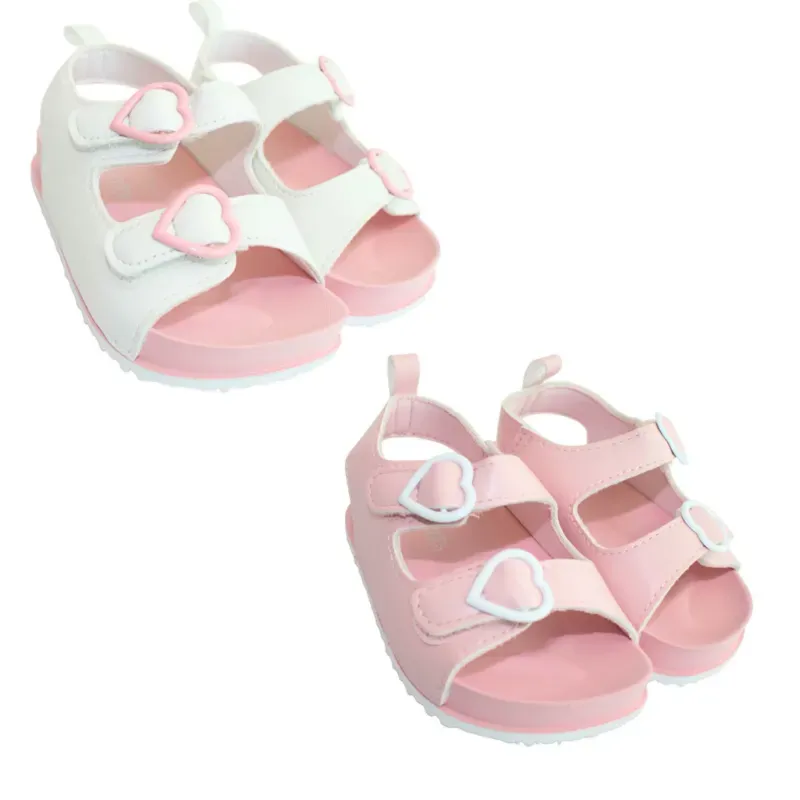 Conjunto de Sandalias Infantiles con Hebilla de Corazón