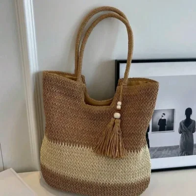 Bolso de paja sintética