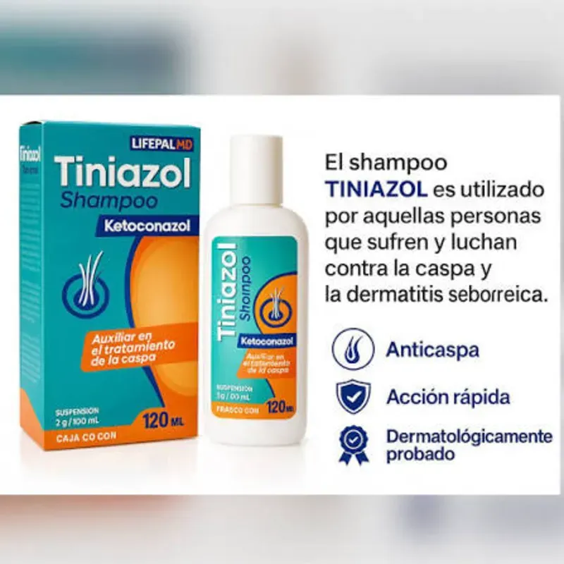 Champú de Ketoconazol 120ml  Tratamiento para la caspa