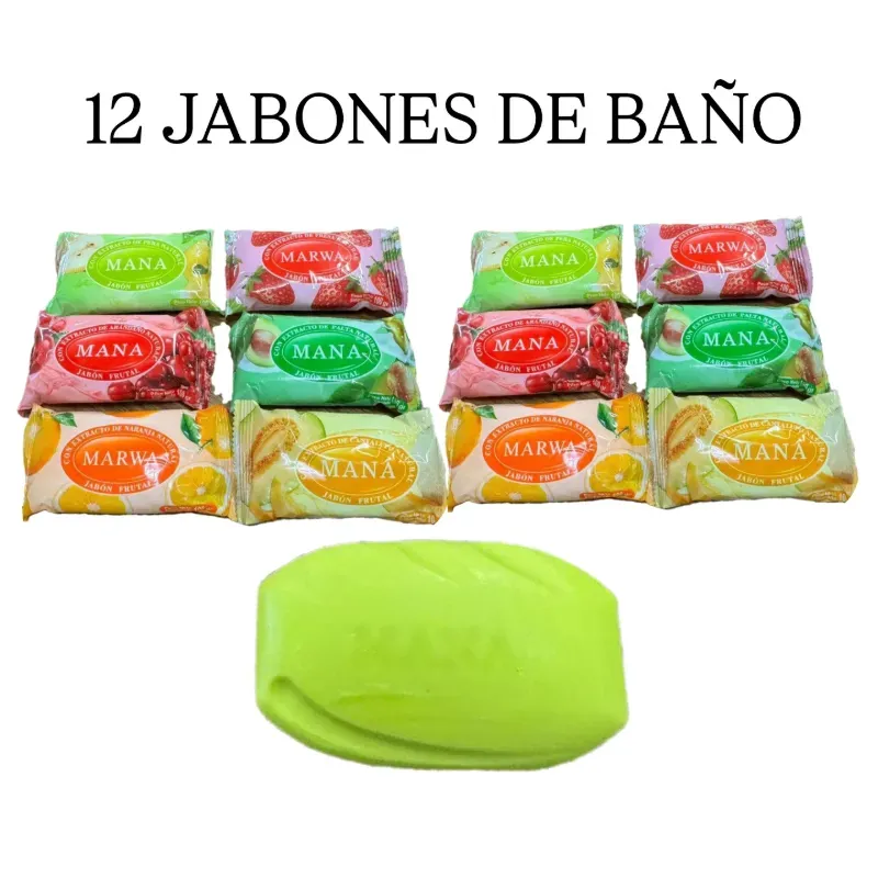 12 JABONES DE BAÑO MARWA( 100 gramos) 