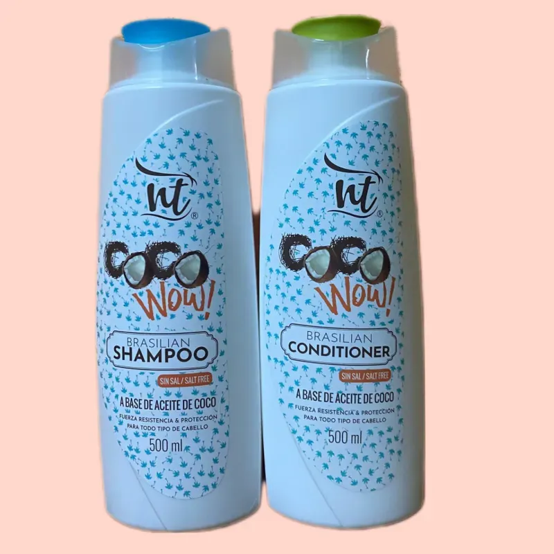 Shampoo y Acondicionador de Coco Sin Sal 500ML