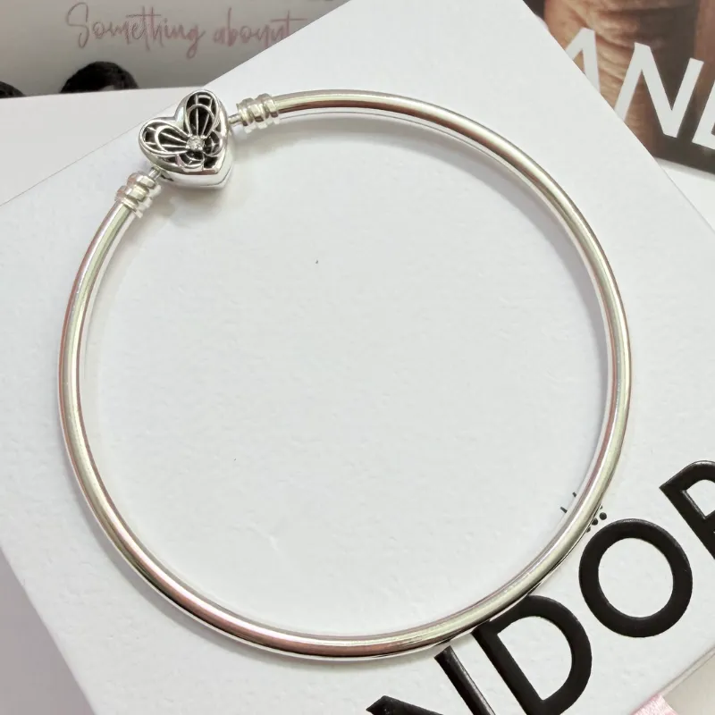 *PANDORA ORIGINAL 100 %*  Cierre Corazón Mariposa Pandora  con zirconia cúbica