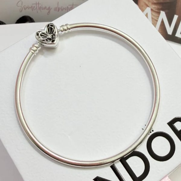 *PANDORA ORIGINAL 100 %*  Cierre Corazón Mariposa Pandora  con zirconia cúbica