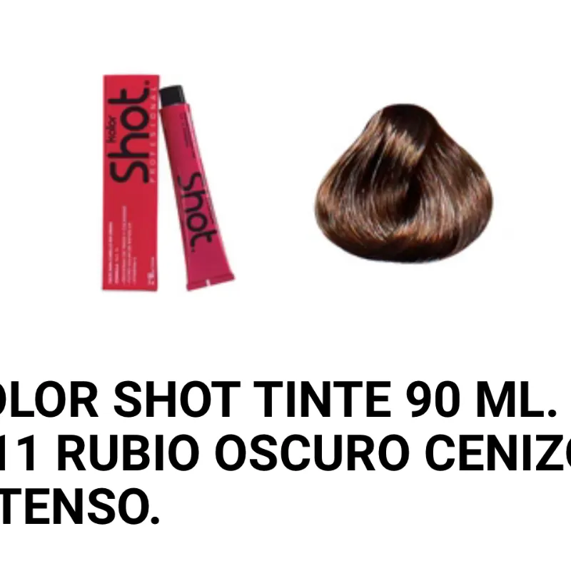 Tinte Shot #6.11 Rubio oscuro Cenizo Intenso