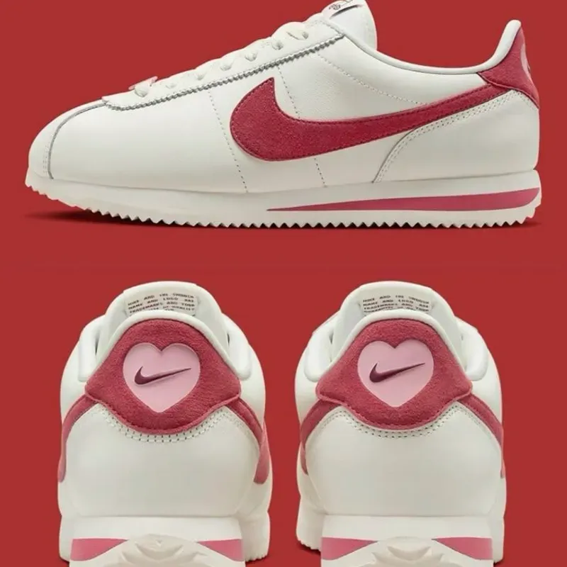 Nike Cortés Blanca Roja y Rosada