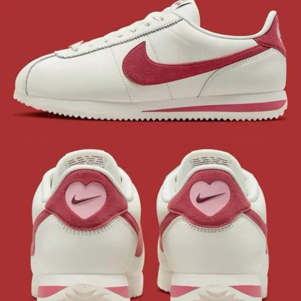 Nike Cortés Blanca Roja y Rosada