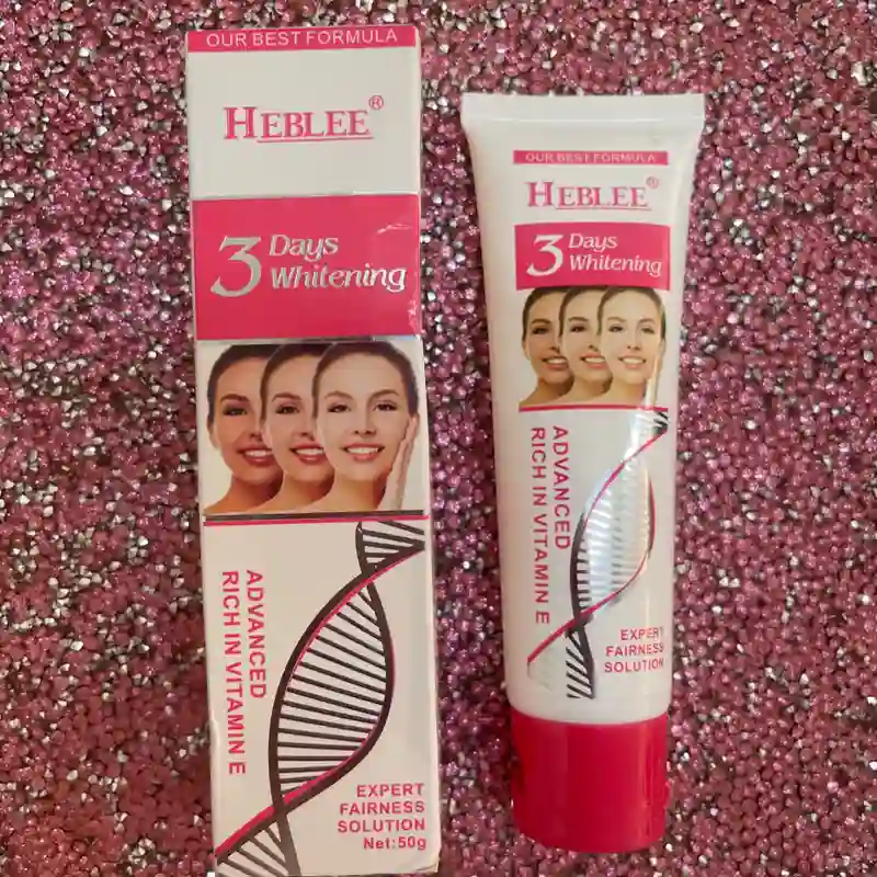 Crema Blanqueadora Aclarante con Vitamina E Heblee 50g