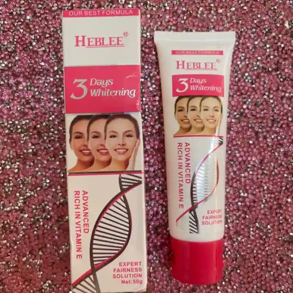 Crema Blanqueadora Aclarante con Vitamina E Heblee 50g