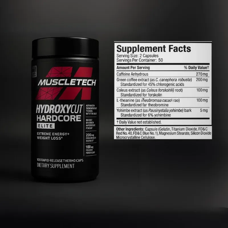 Hydroxycut Hardcore ELITE MUSCLETECH 100 cap