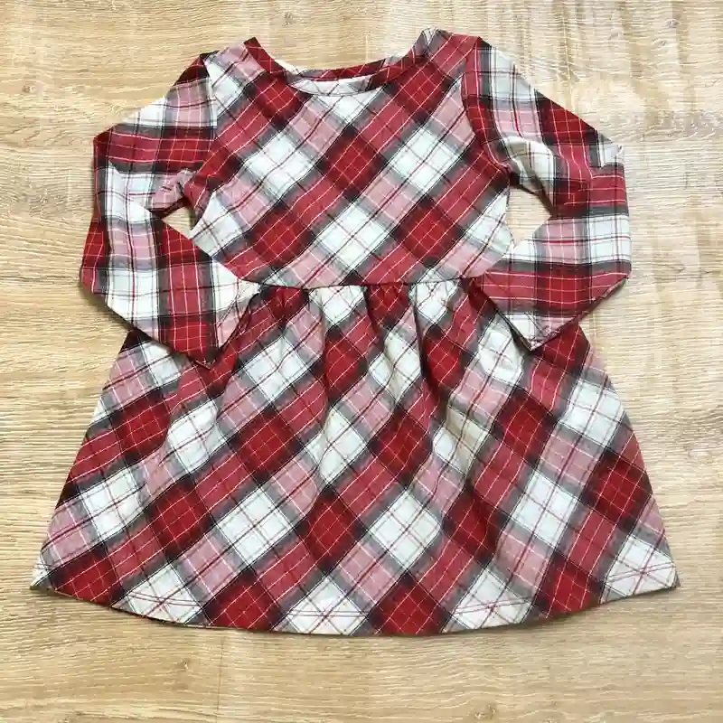 Vestido H&M de cuadros rojos