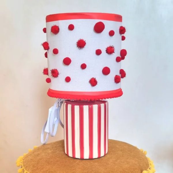 Lámpara Pom Pom Roja