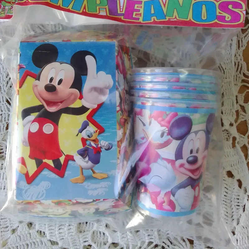 Set buffet Mickey azul 15 piezas