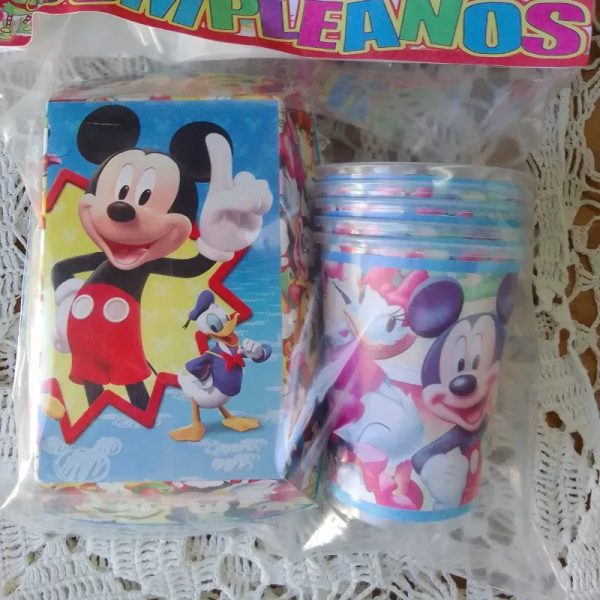 Set buffet Mickey azul 15 piezas