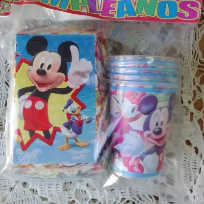 Set buffet Mickey azul 15 piezas