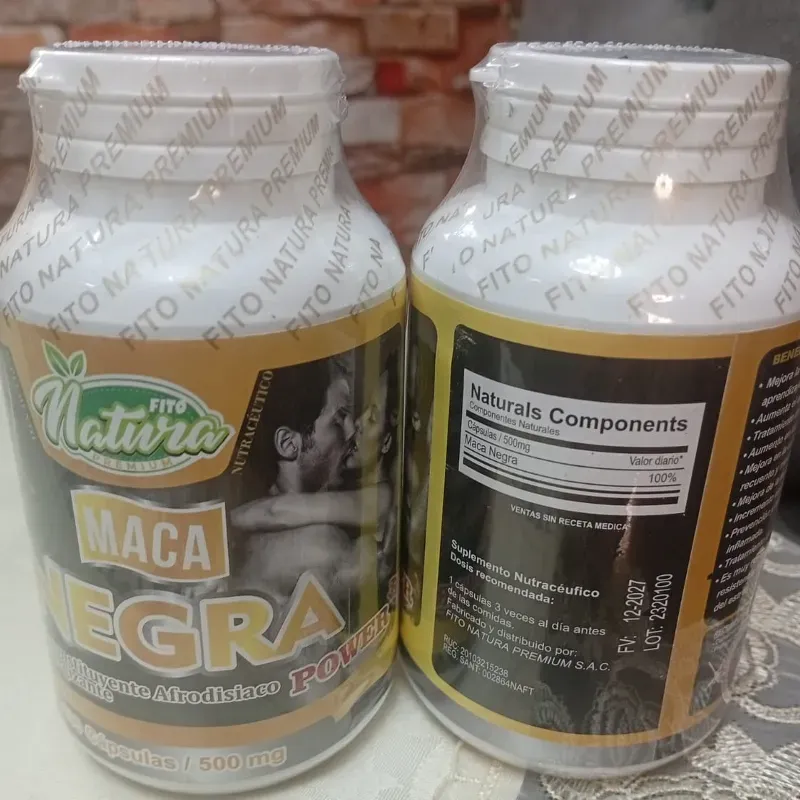  Maca Negra Reconstituyente Afrodisíaco Energizante