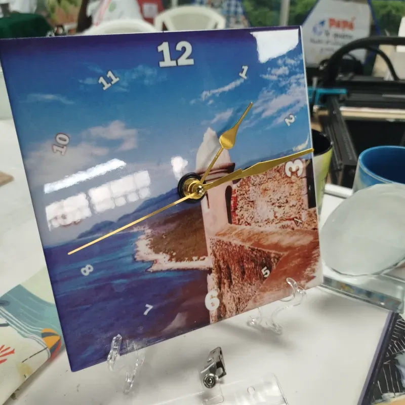 Reloj de mesa porta retrato