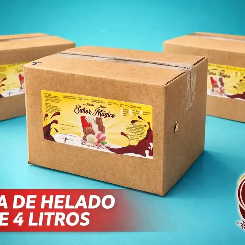 Caja De Helado Sabor Mágica 4lt