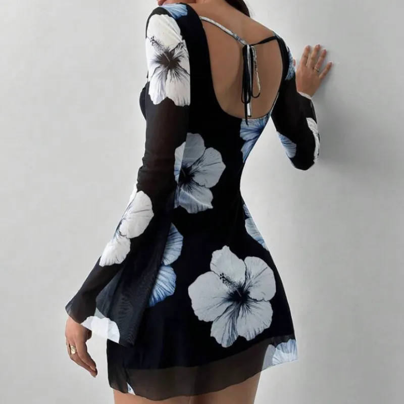 Vestido de flores hawaianas