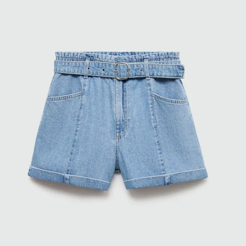 Shorts Mango vaqueros cinturón