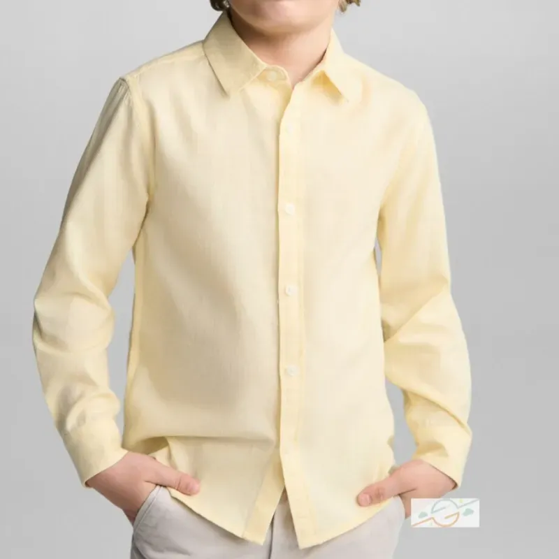 Camisa amarilla MANGO