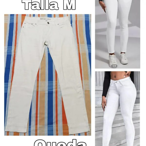 Pantalón Blanco ajustado skinny pencil.