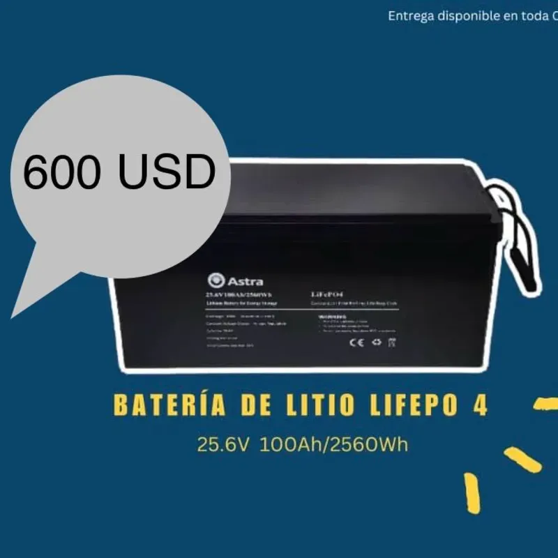 Batería de litio lifepo 4 600 USD
