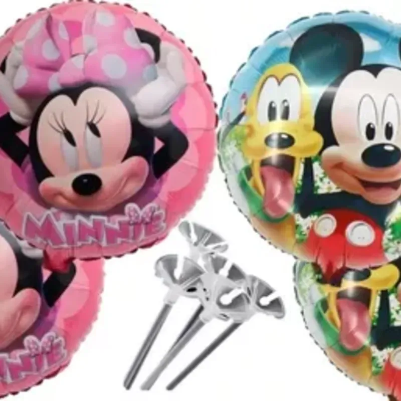 Globos metalizados redondos Mickey y Minnie Mouse 18"