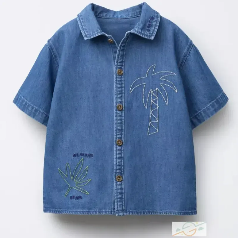 Camisa azul mezclilla ZARA #0001