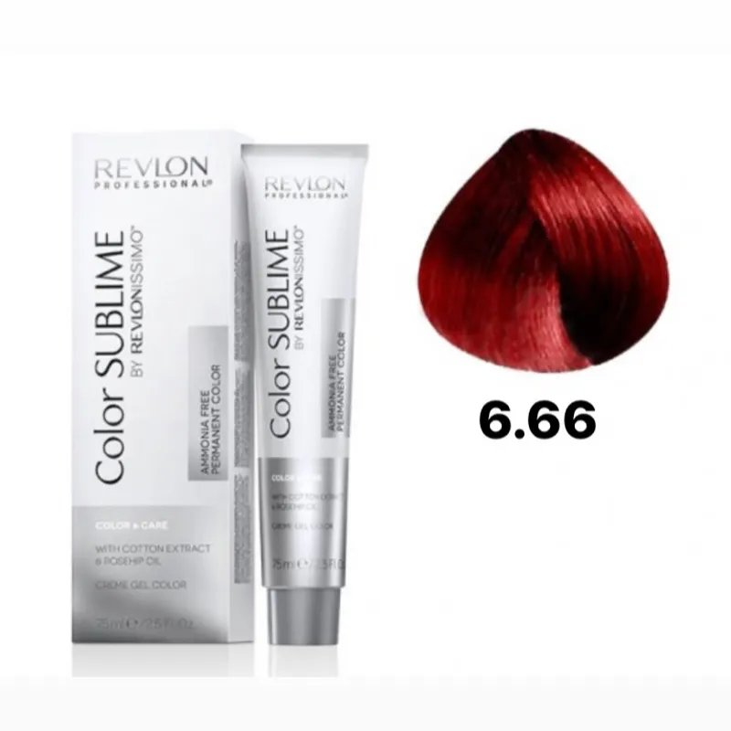 Tinte Revlon 6.66 rubio oscuro rojo intenso