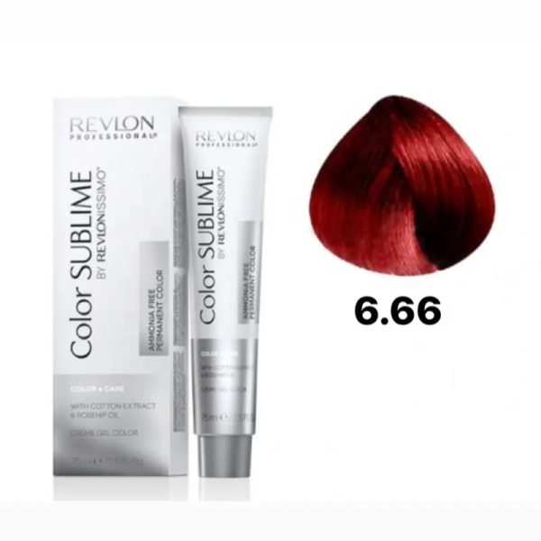 Tinte Revlon 6.66 rubio oscuro rojo intenso